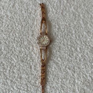 Style & Co. Rose Gold Women's Bangle Watch with Crystal Accents
